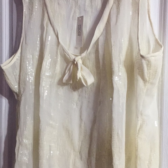 Sequinned Tie Front Tank Top - Picture 2 of 6